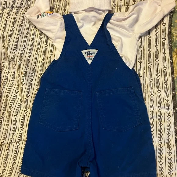 Vintage OshKosh B'gosh Blue Baby Overalls 12 months - Picture 3 of 4